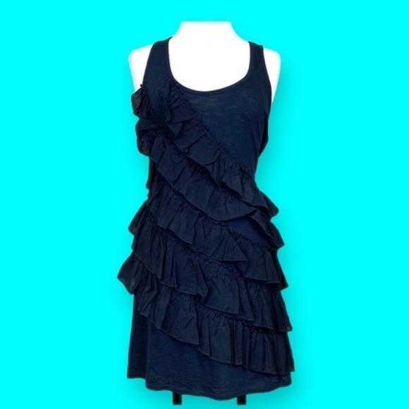 Steve Madden Black Ruffled Dress Size Medium - Picture 1 of 6